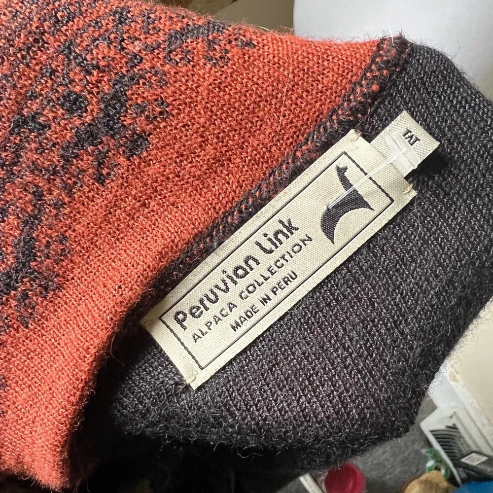 Peruvian Link Alpaca Collection Rust Orange Sweat… - image 5